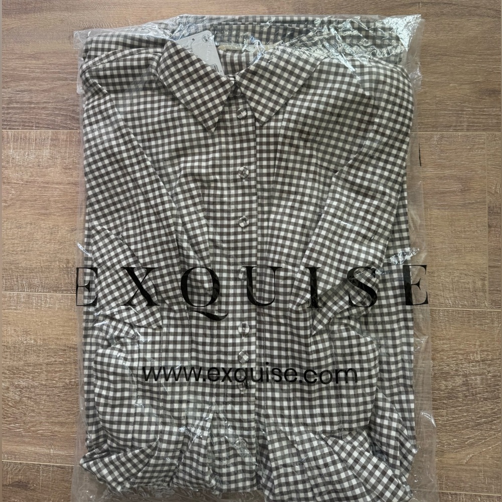 New Anthropologie x Exquise The Tobie Brown Shirt Dress Cottagecore peasant - Picture 3 of 4